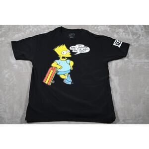 Bart Simpson Shirt Mens Large Black Neff Simpsons‎ Skateboard Graphic Tee 2010s